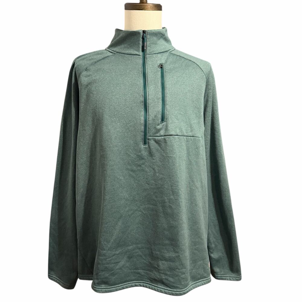 L.L. Bean Mens Green Mountain Fleece Half Zip Pullover Sz XXL Tall Cozy Outdoors